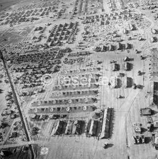 Aerial view of Anzio Beachhead, illustrating the American hospital sector